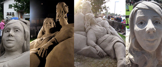 Sandsculpture Maartje en Marjolijn Rorschach 2008